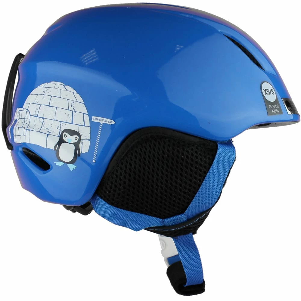 Giro Launch Skihelm Blue Penguins Kinder – Bild 3