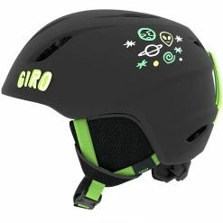 Giro Launch Skihelm Matte Black/Bright Green Alien Kinder