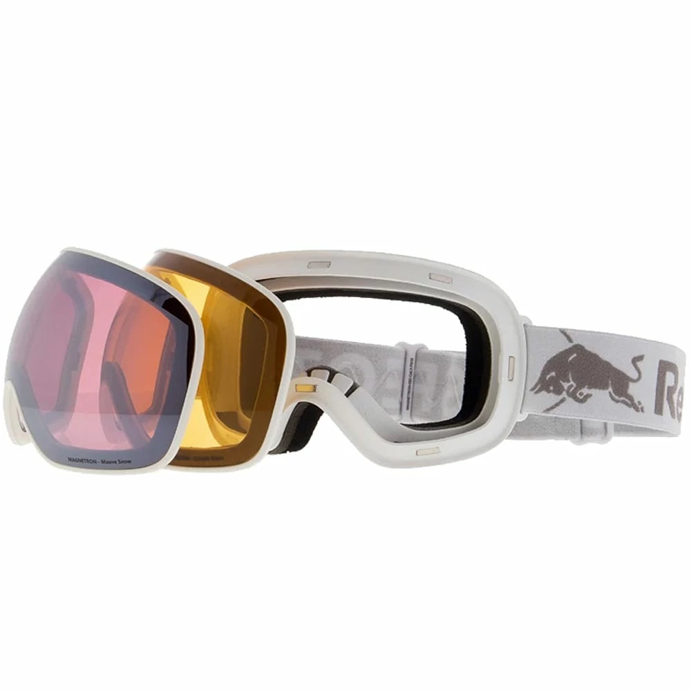 Red Bull SPECT Eyewear Magnetron Schneebrille White/Mauve Snow + Cloudy Snow Damen, Herren – Bild 3