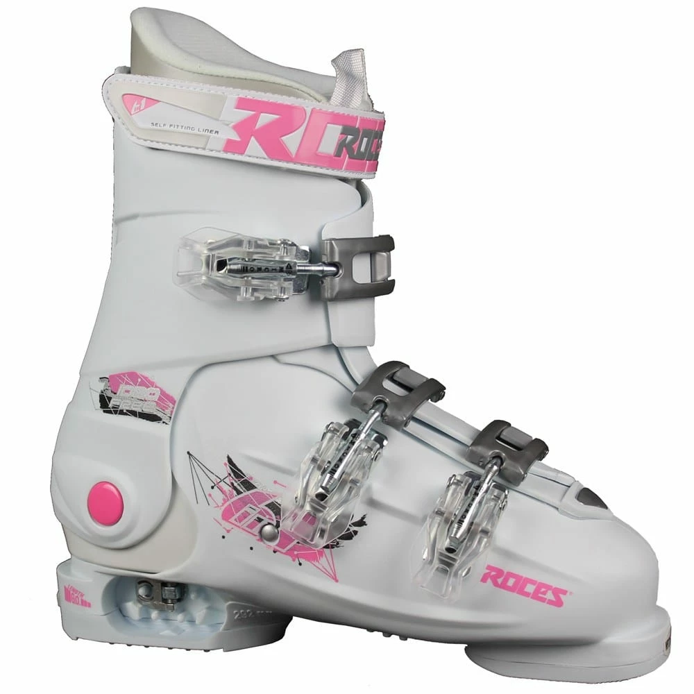 Roces Idea Free Skischuhe White/Deep Pink Kinder