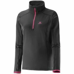 Salomon Discovery Active Half-Zip Fleecepullover Black/Black Damen