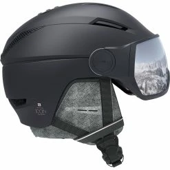 Salomon Icon2 Visor Snowboardhelm Black/Silver Uni Damen