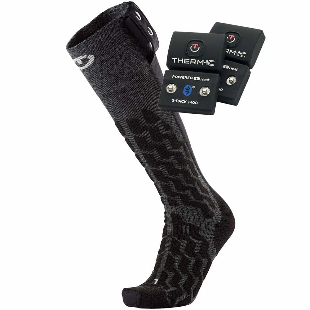 Therm-ic Heat Fusion Uni Set 1400B Heiz-Socken Black/Grey Damen, Herren