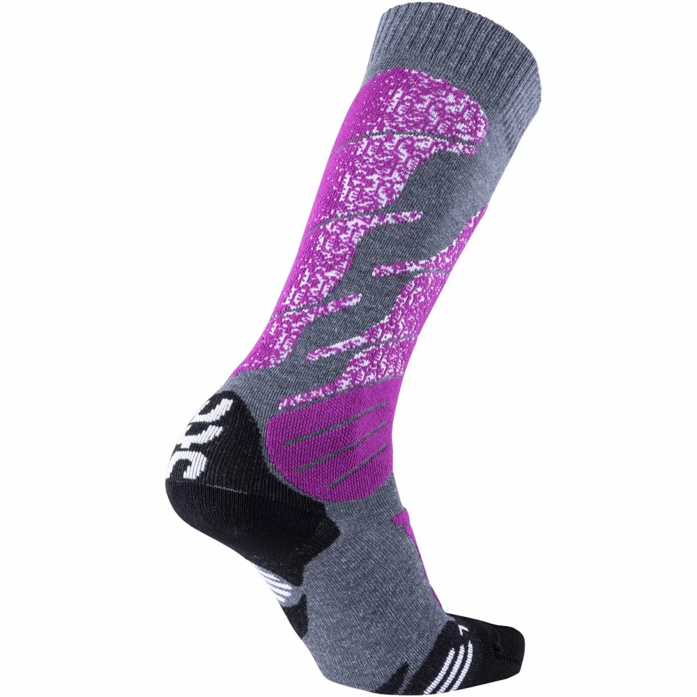 UYN Ski All Mountain Skisocken Medium Grey/Melange/Purple Damen – Bild 2