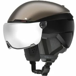 Volant Amid Visor HD Plus Snowboardhelm Mit Visier Champagne/Black Chrome Damen, Herren